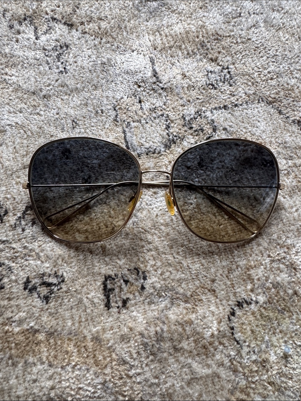 Isabel Marant Gold Frame Gradient Brown/Black Oversized Sunglasses
